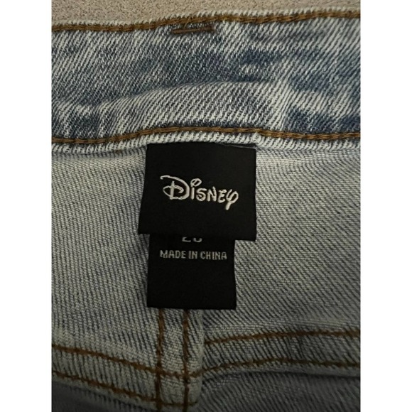 DISNEY Lilo & Stitch Light Wash Blue Denim Graphic Flare Jeans Women's Size 28 - Picture 8 of 9